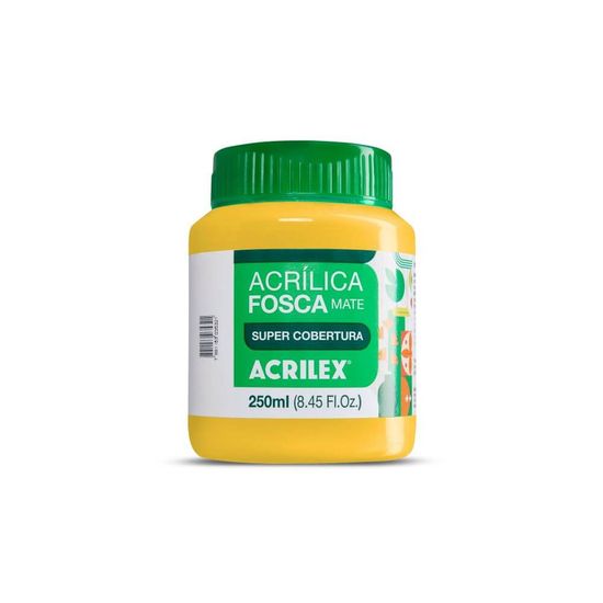 Tinta Acrílica Fosca 250ml - Acrilex - Amarelo Ouro 505
