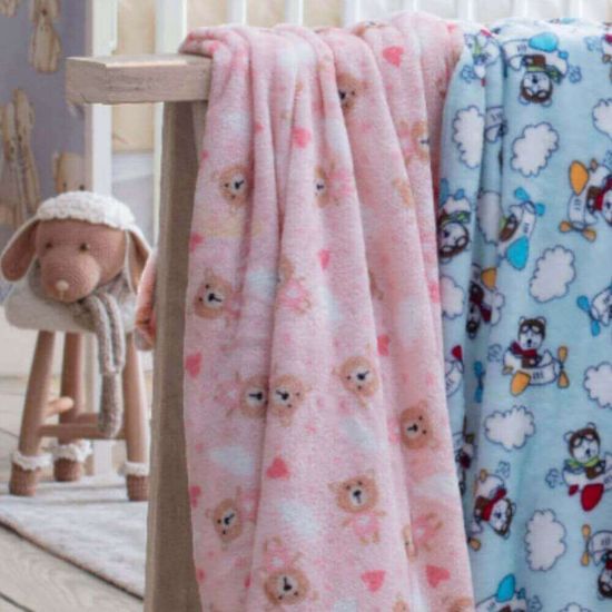 Manta Bebê de Microfibra Love Baby Estampada Sortidas 70cm x 1,00m - Corttex