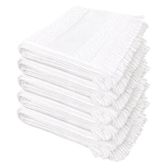 Kit Toalha Social com 50 unidades 23cm x 30cm - Têxtil Brusque - Branco