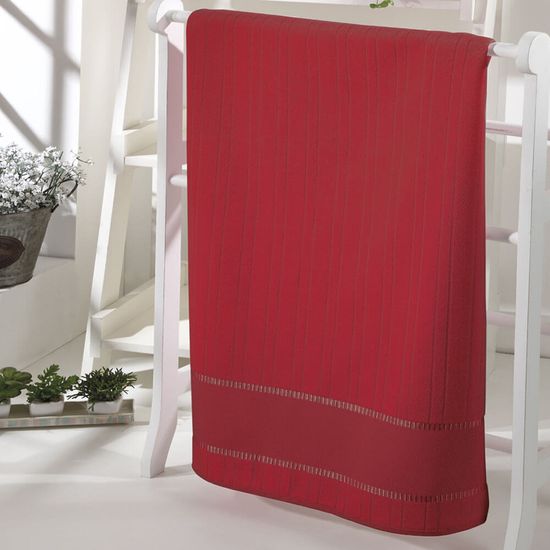 Toalha de Rosto Aveludada Bella para Bordar 50cm x 80cm - Dohler - Vermelho Vivo
